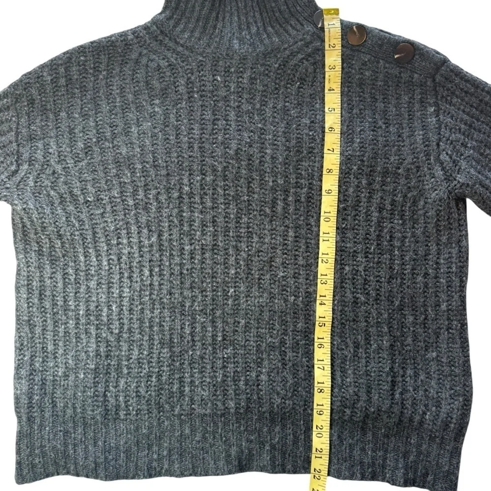 J. Crew Dark Gray Wool Alpaca Blend XS Turtleneck Sweater